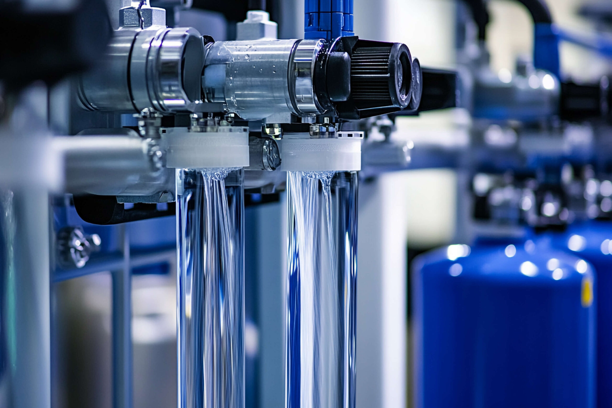 industrial water purification system clear liquid flowing through tubes advanced technology 1 scaled